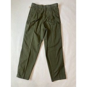 Men's NWT Vintage Banana Republic Safari Pants 33x34 Canvas Olive Green 90s